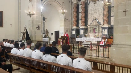 Última visita del Hércules al Monasterio de la Santa Faz, tras lograr el ascenso.