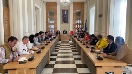 Reunión del plan de emergencias en el Ayuntamiento de Cáceres