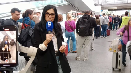 Pilar Cisneros, en Atocha, tras el gran apagón