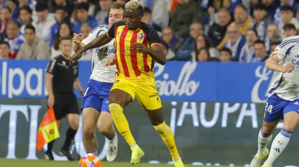 Imagen del derbi en La Romareda