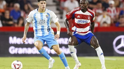 Hongla en el último partido del Granada frente al Mälaga