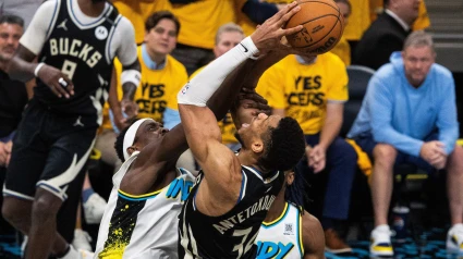 Antetokounmpo, en la derrota de los Bucks ante Indiana