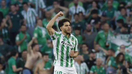 Abde celebra el 1-0 del Betis contra la Fiorentina