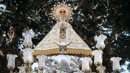 La Virgen del Lledó en su llegada a la concatedral de Santa María de Castellón de la Plana