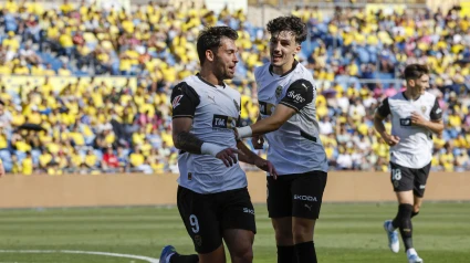 Gol de Hugo Duro (Las Palmas, 1 - Valencia, 2)