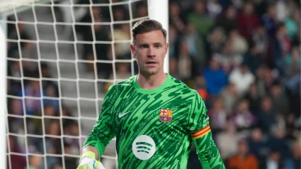 Ter Stegen, durante el Valladolid - Barcelona.