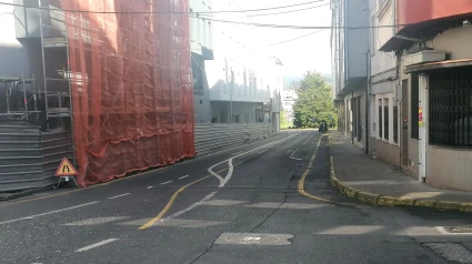 Zona en la que se realizarán las obras en la carretera de A Gándara