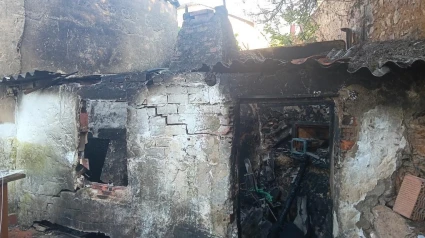 Vivienda afectada por el incendio