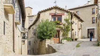 Una de las calles de Sos del Rey Católico (Zaragoza).