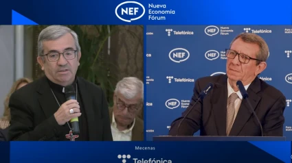 Luis Argüello y José Luis Restán en el desayuno organizado por New Economy Forum