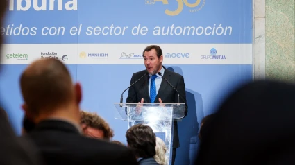 El ministro de Transportes, Óscar Puente, en un acto este martes 6 de mayo