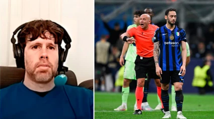 Dani Senabre, comentarista en Tiempo de Juego durante el Inter-Barcelona