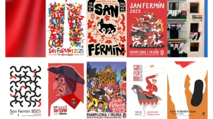 Diez finalistas de los carteles de San Fermín 2025