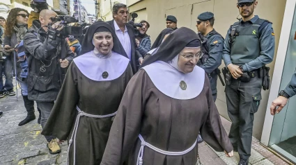 Las ex monjas clarisas de Belorado acuden a declarar al juzgado de Briviesca