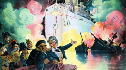 Propaganda de la época culpando a España