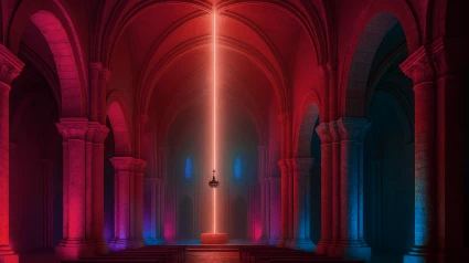 Recreación del espectáculo visual 'ASTRA' en la iglesia del Monasterio de Veruela.
