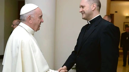 Don José Jaime Brosel con el Papa francisco