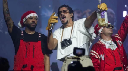 Bad Bunny en pleno concierto. En 2026 actuará en España