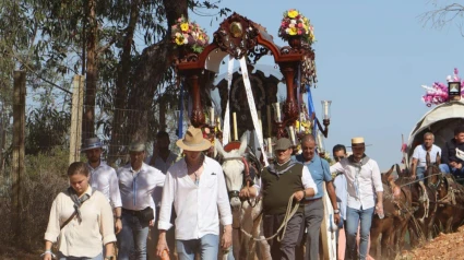 Hermandad Filial de Montemayor de Huelva en su camino a Moguer