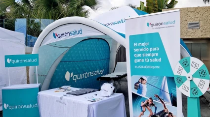 El stand Quirónsalud para la carrera