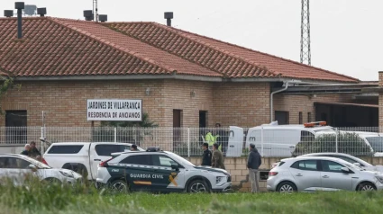 Imagen de la residencia de Villafranca de Ebro el día del incendio.