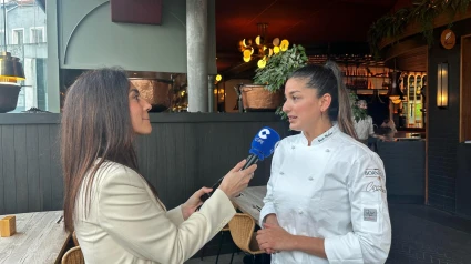 Brisa Medina, en el Mercado de Boanerges
