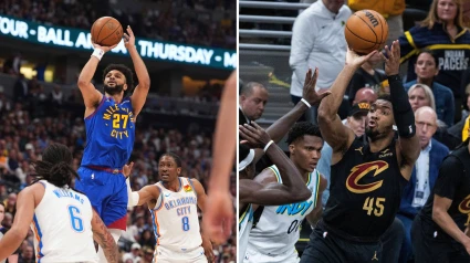Jamal Murray y Donovan Mitchell, líderes de las victorias de Denver y Cleveland.