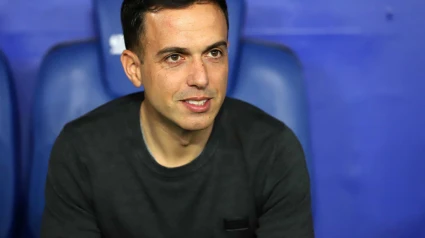 Borja Jiménez, en el banquillo del Leganés en un partido de esta temporada.