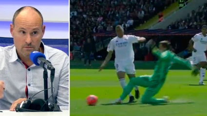 Mateu Lahoz analiza el penalti de Szczesny sobre Mbappé