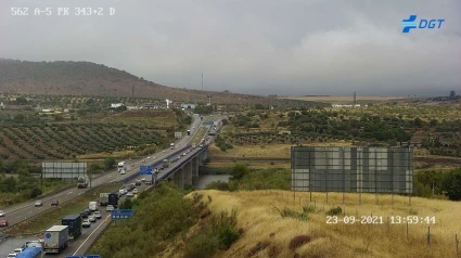 Cortes de tráfico en la A-5 en Mérida por obras en los viaductos sobre el Guadiana
