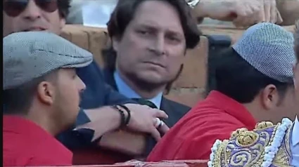 Adrián Fernández-Romero, presidente del Recreativo de Huelva, en La Maestranza de Sevilla