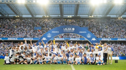 Celebración del ascenso del Dépor a Segunda