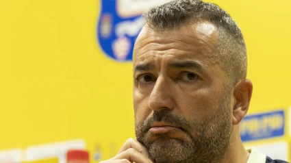 El entrenador de la Unión Deportiva Las Palmas, Diego Martínez