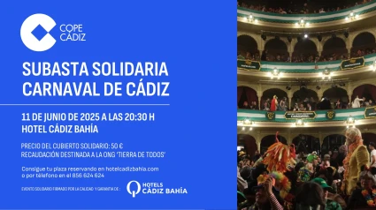 COPE organiza la I cena subasta solidaria del Carnaval