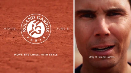 Fotogramas del vídeo en el que Rafa Nadal invita a no perderse la edición de 2025 de Roland Garros