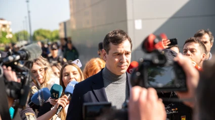 David Sánchez tras salir de declarar en los juzgados de Badajoz