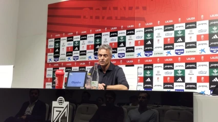 Fran Escribá en la rueda de prensa de su despedida