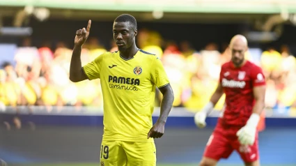 Pepe celebra el gol del Villarreal al Leganés