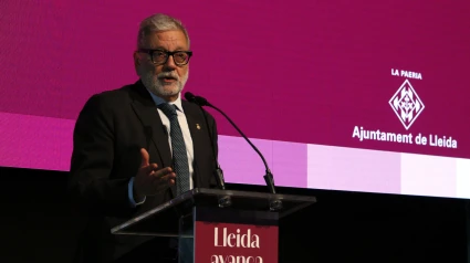 Fèlix Larrosa, alcalde de Lleida, a la conferència Lleida Avança