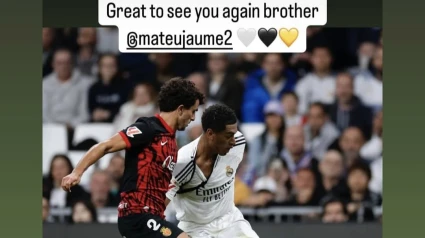 Historia de Mateu Jaume en Instagram con el saludo de Bellingham