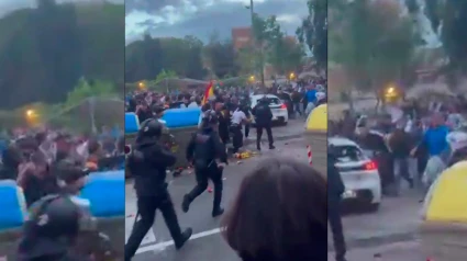 Imagen de uno de los vídeos que grabó el momento del atropello