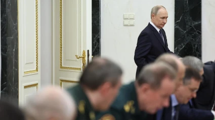 El presidente ruso, Vladimir Putin, a su llegada a una reunión en el Kremlin