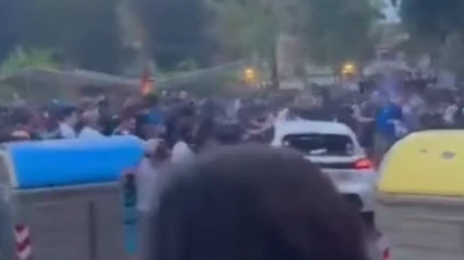 El momento del atropello