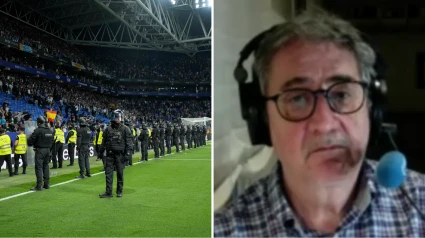 Los aficionados del Espanyol en el RCDE Stadium y Miguel Rico