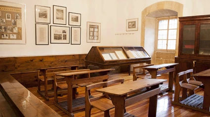 El Aula de Machado del instituto que lleva su nombre se conserva tal y cómo estaba en los tiempos que ocupó la cátedra de francés