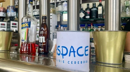 Hucha de ASPACE en una local de hostelería de Palencia