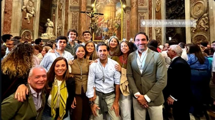 Familias enteras se han desplazado a Roma para participar en el Jubileo de las Cofradías