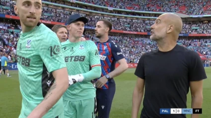 Guardiola se enfrenta al portero del Crystal Palace