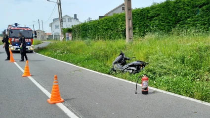Accidente de moto en San Xiao de Narón