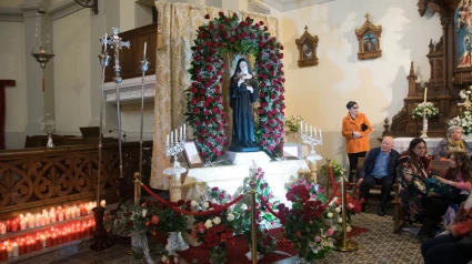 Imagen de Santa Rita en la iglesia de Xuvia